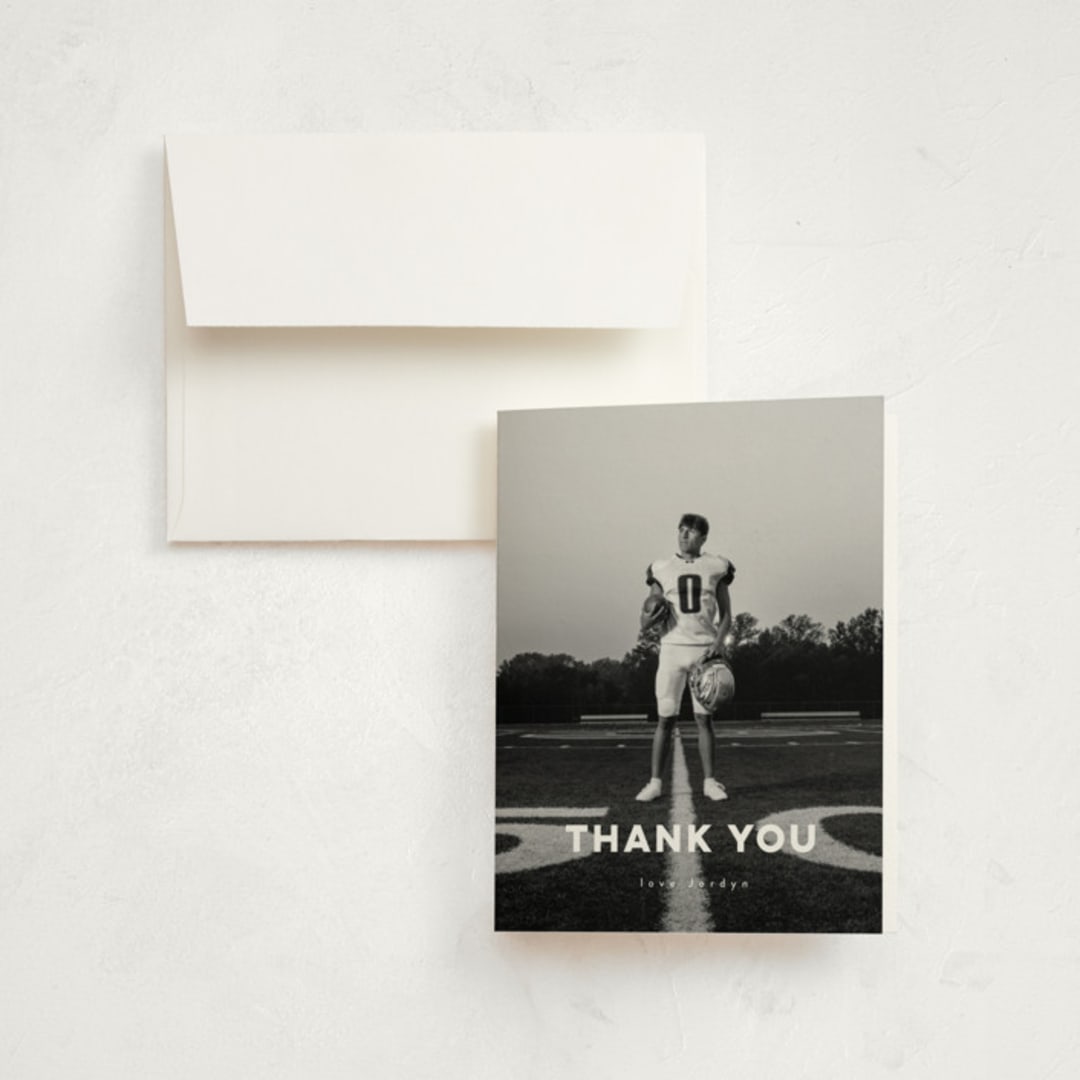 "the modernist" - Graduation Thank You Cards in Eggshell by Benita Crandall - Front
