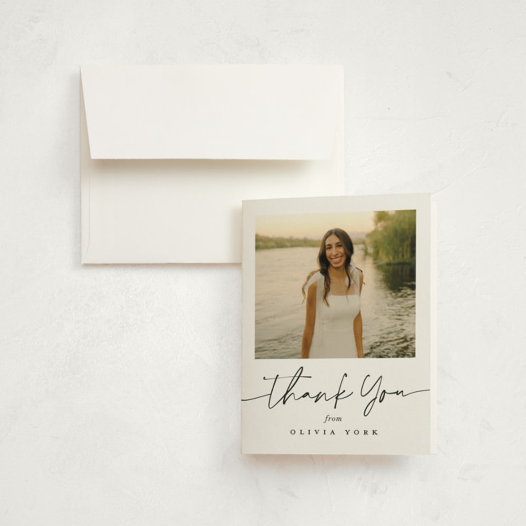 "graduation gallery" - Graduation Thank You Cards in Snow by Sarah Curry - Front