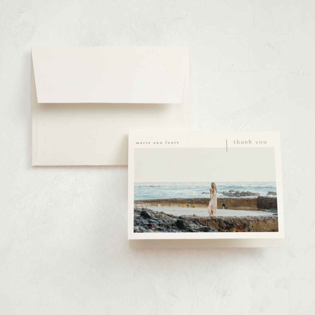 "Maine" - Graduation Thank You Cards in Stone by chocomocacino - Front