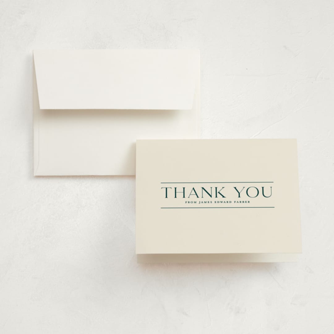 "Merry Trim" - Graduation Thank You Cards in Ivory by Erica Krystek - Front
