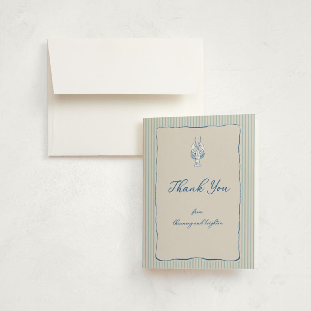 "easide Serenade" - Graduation Thank You Cards in Marine by Lucrecia Caporale - Front