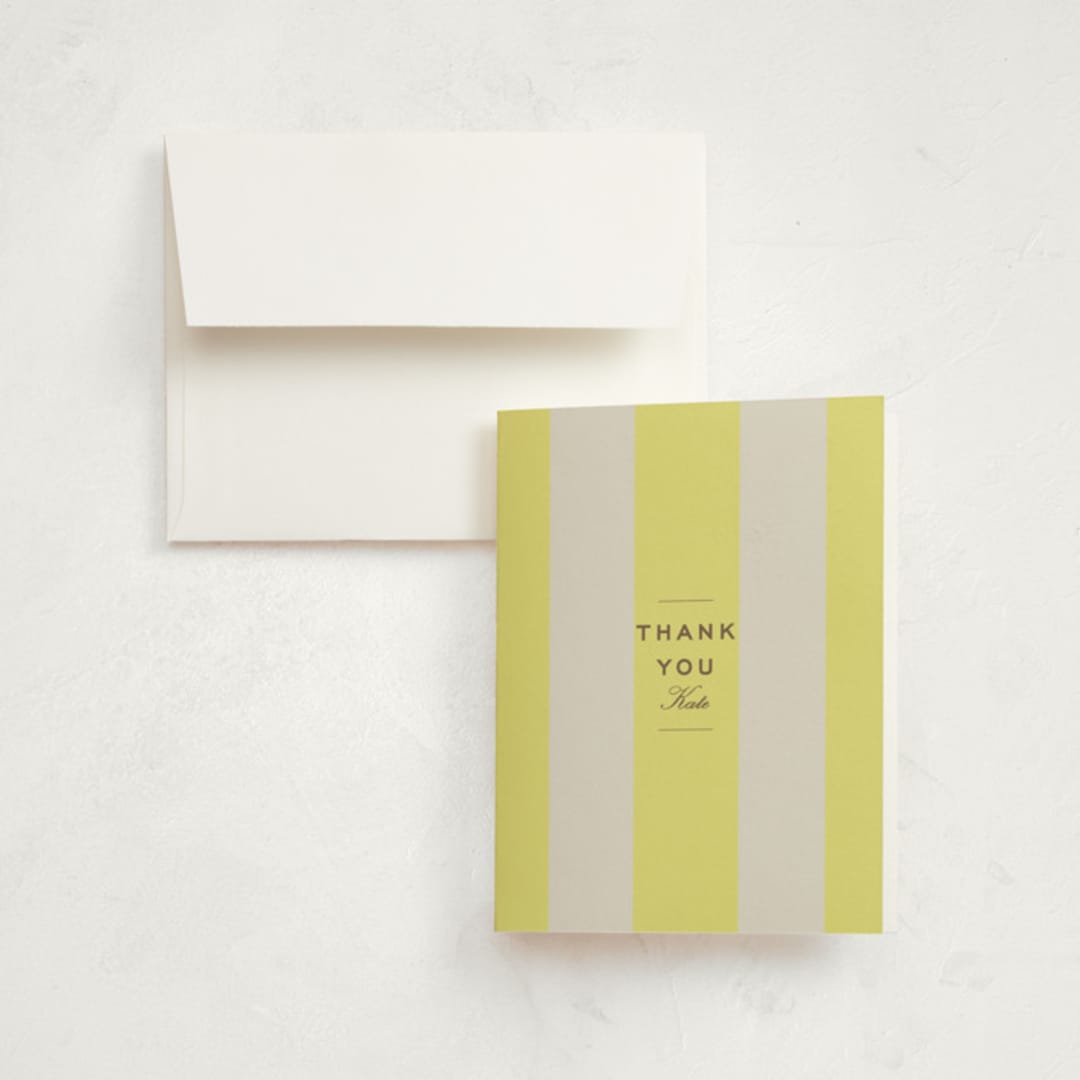 "Campania" - Graduation Thank You Cards in Limone by Megan Davis - Front