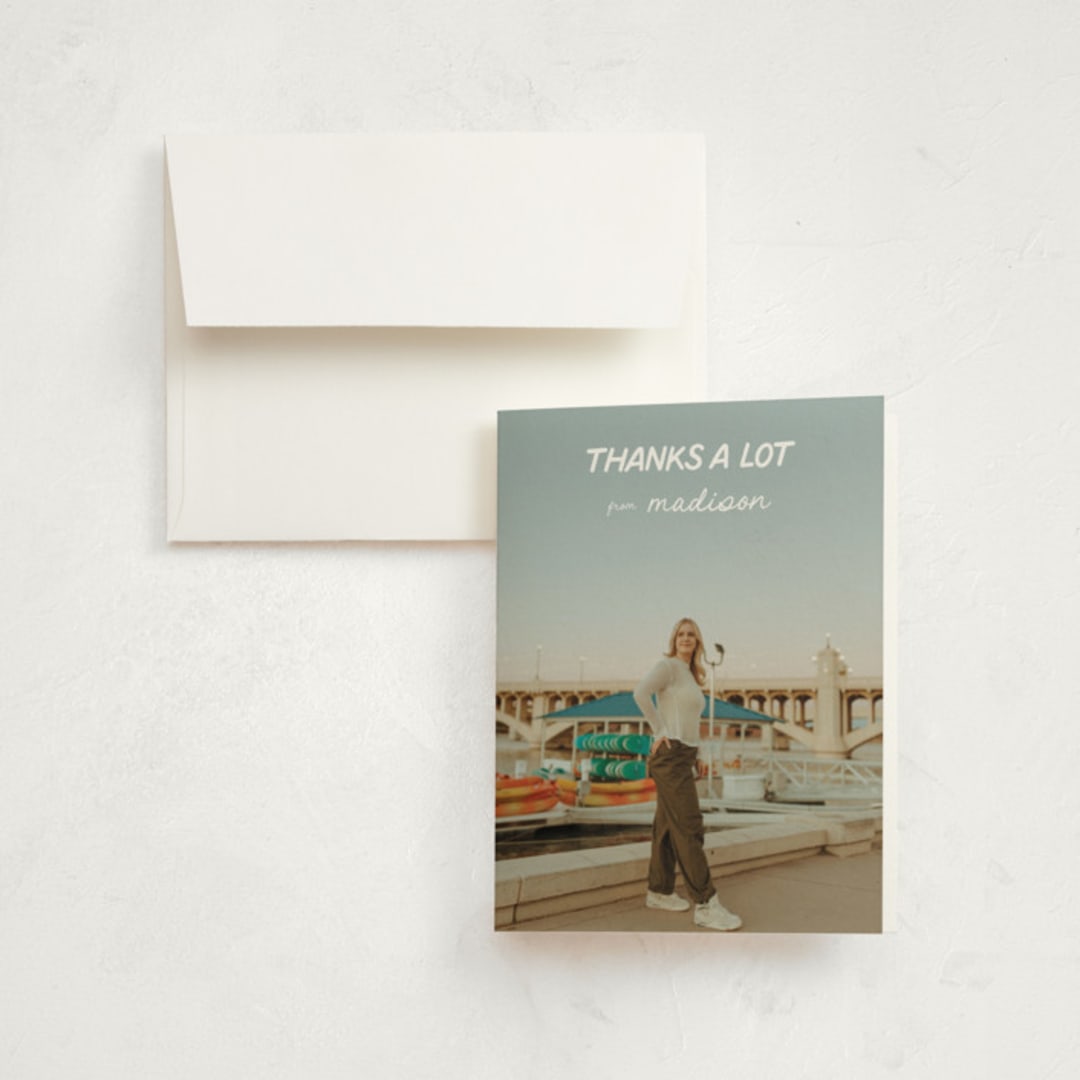 "Handwritten Stack" - Graduation Thank You Cards in Snow by Stephanie Heinrich Godbout - Front