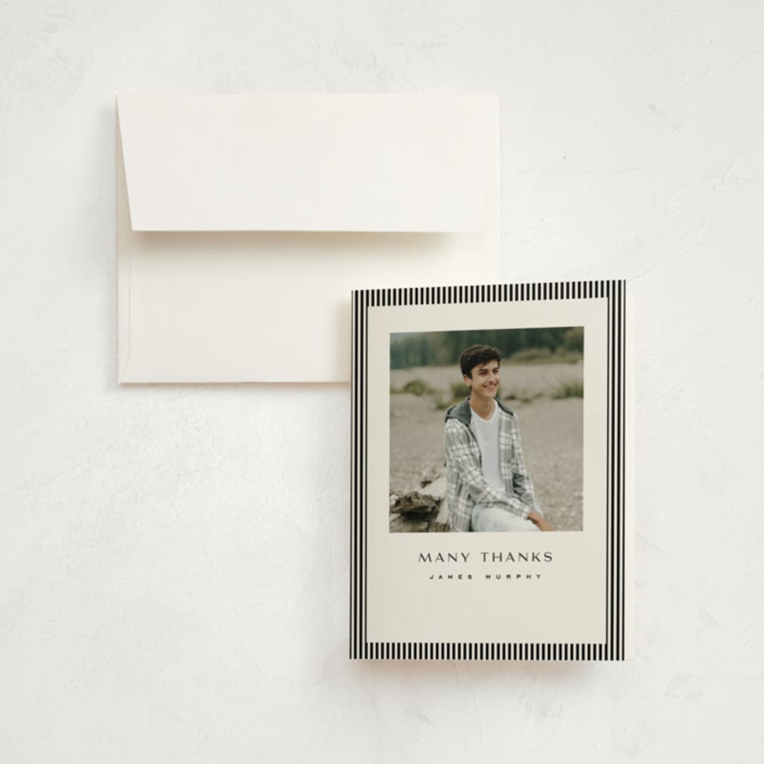"Understated" - Graduation Thank You Cards in Mortarboard by Owl and Toad - Front