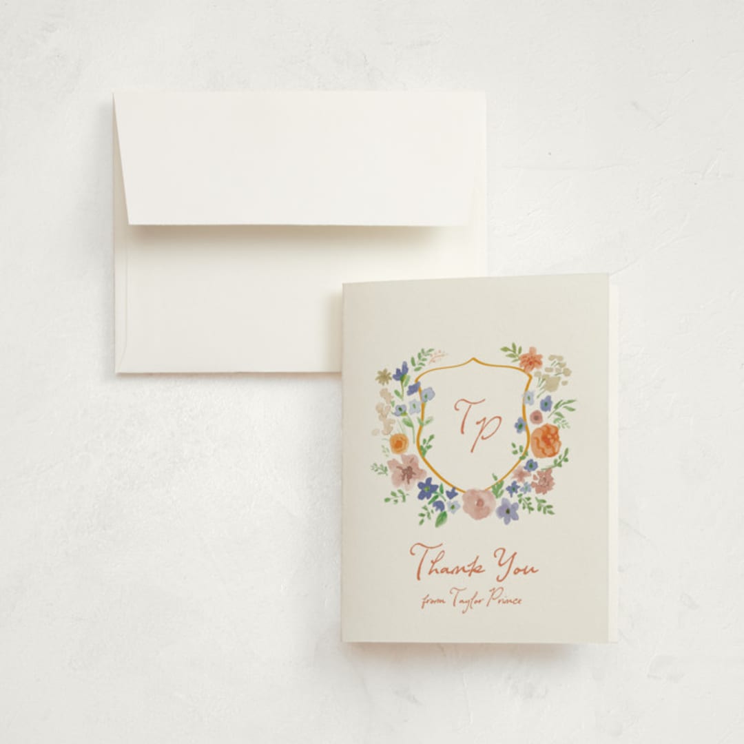 "wildflowers crest" - Graduation Thank You Cards in Hoos by Cass Loh - Front
