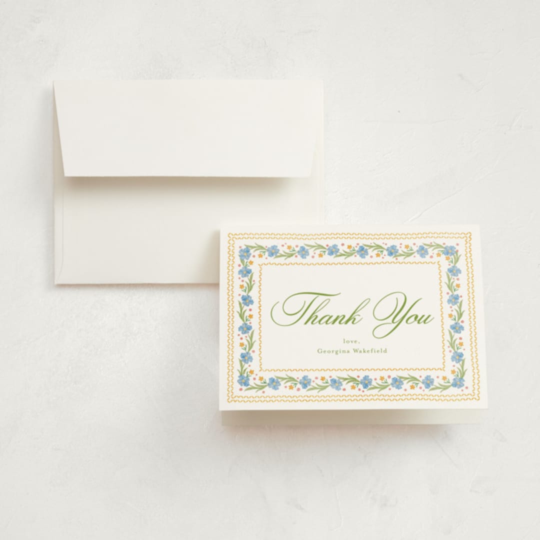 "Blooming" - Graduation Thank You Cards in Sky by Melanie Kosuge - Front