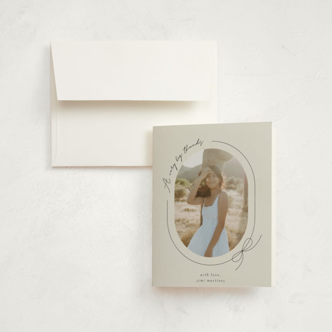 "Etna" - Graduation Thank You Cards in Latte by Blustery August - Front