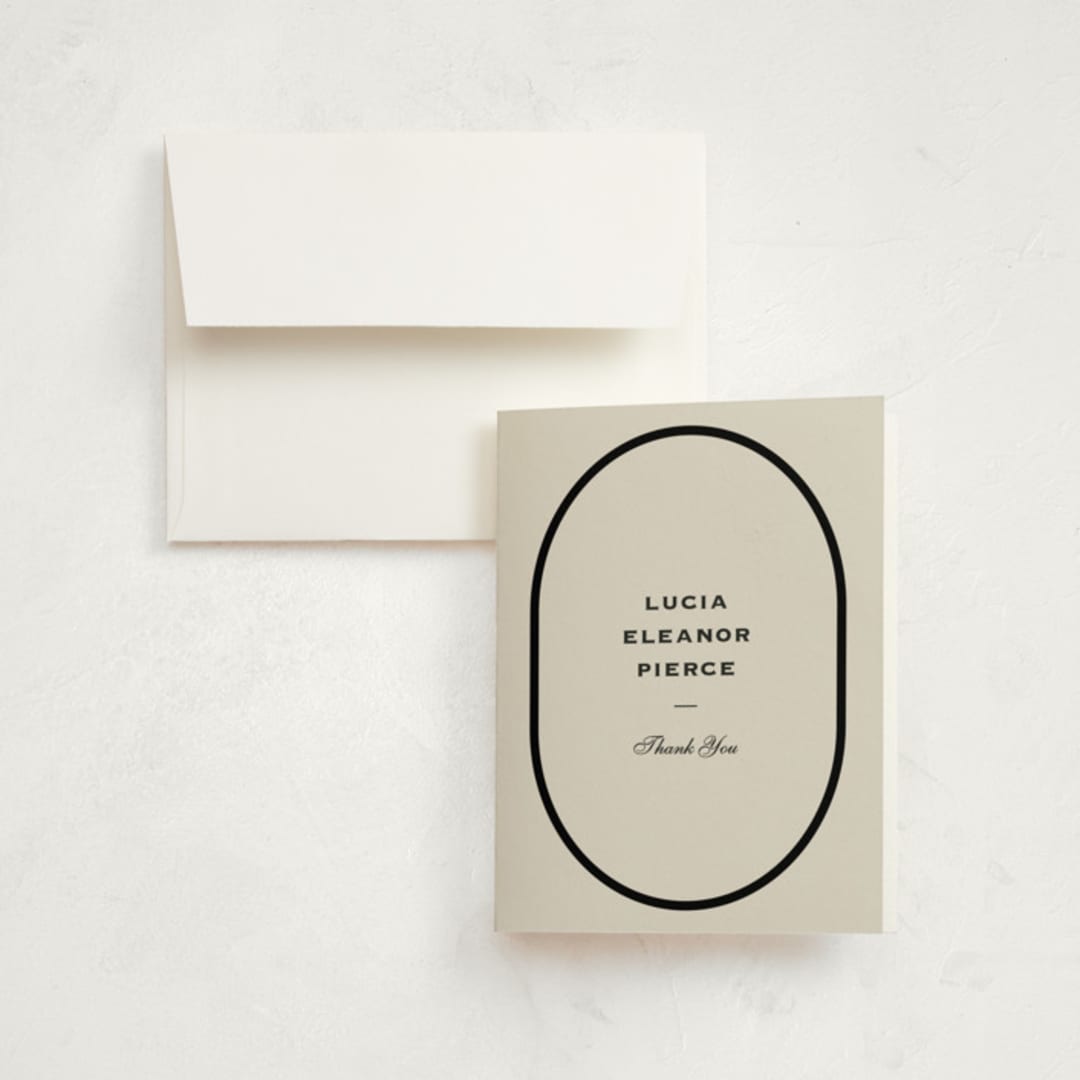 "Commence" - Graduation Thank You Cards in Tuxedo by Megan Davis - Front