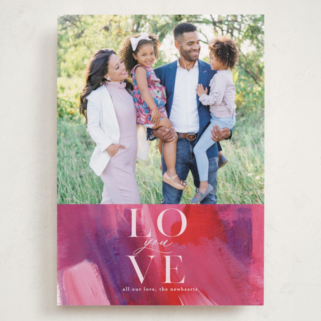 "Love You So Much" - Valentine's Day Cards in Berry by Zhay Smith - Front