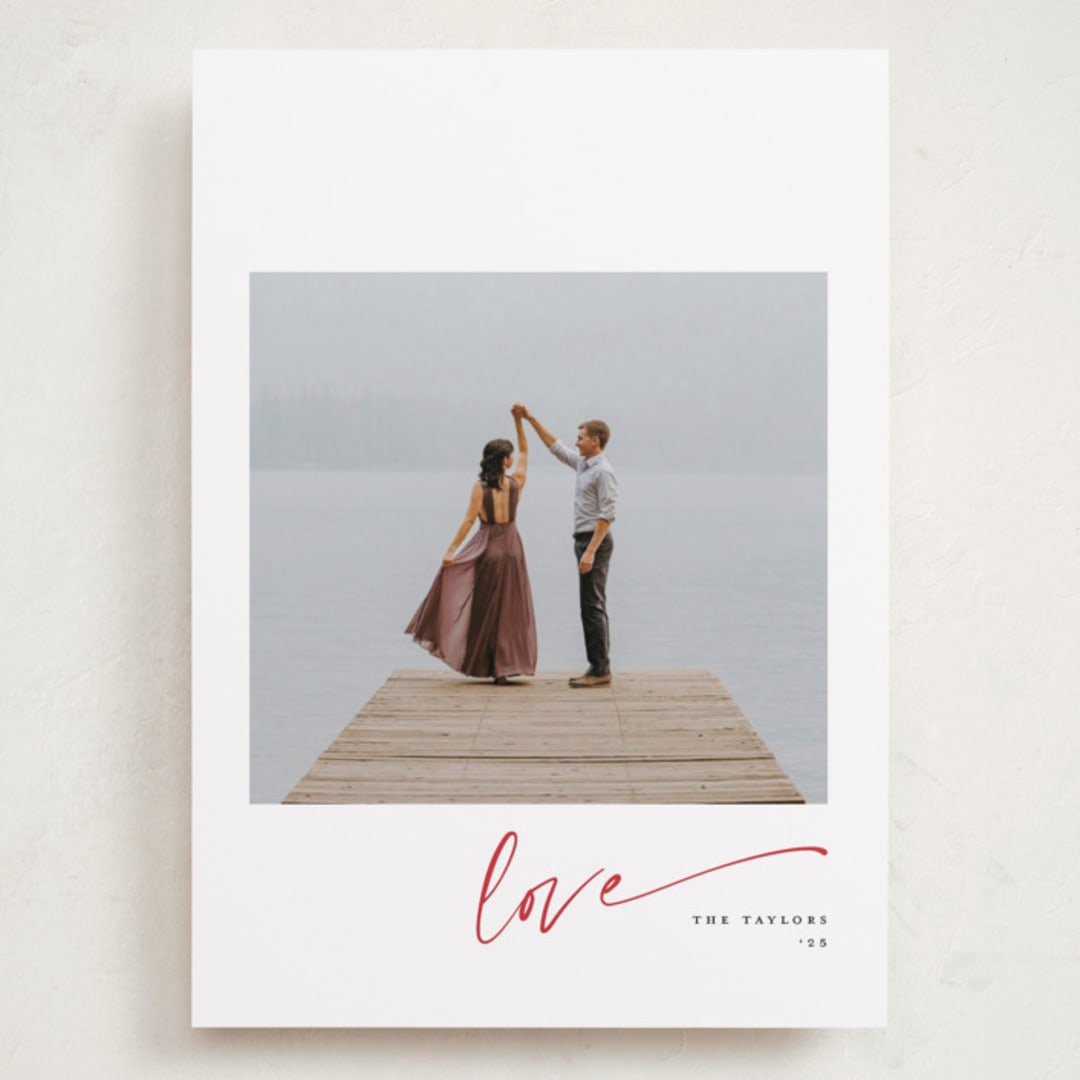 "minimal love" - Valentine's Day Cards in Cherry by Eric Ransom - Front