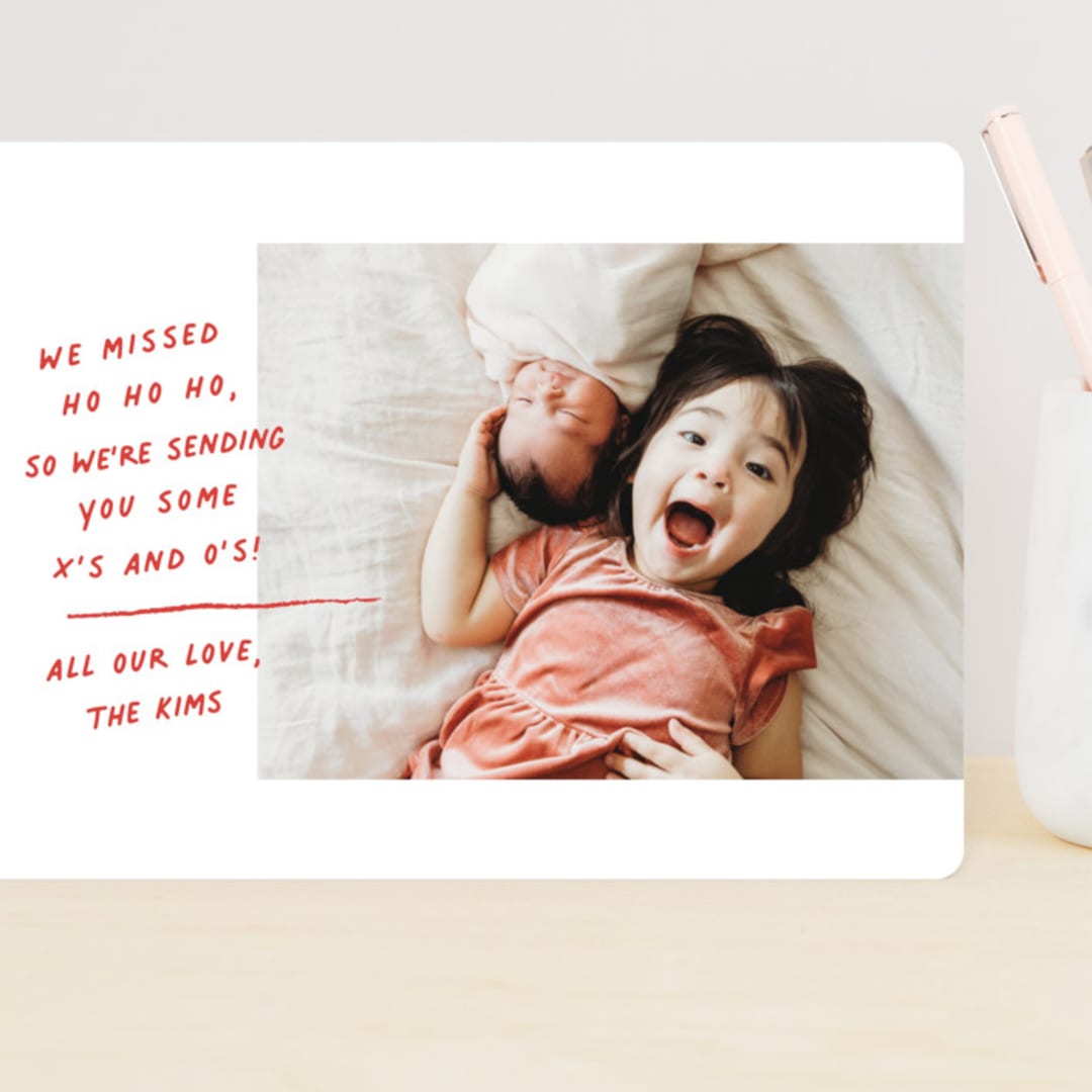 "Passing Notes" - Valentine's Day Cards in Cherry by Annie Clark - Front