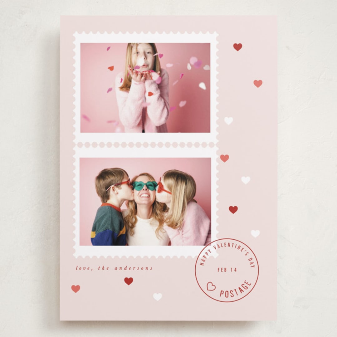 "love post" - Valentine's Day Cards in Bubblegum by Maja Cunningham - Front