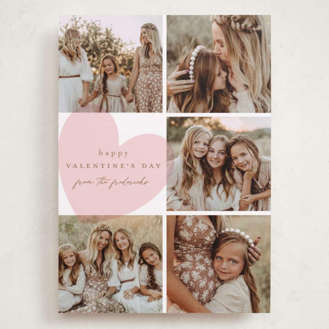 "Heart Grid" - Valentine's Day Cards in Tulip by Jackie Crawford - Front