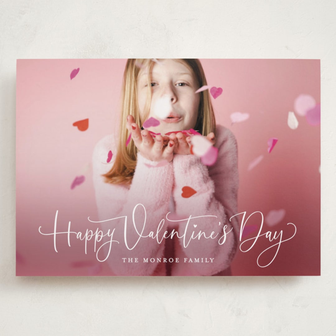 "Sweet Script" - Valentine's Day Cards in White Chocolate by Hooray Creative - Front