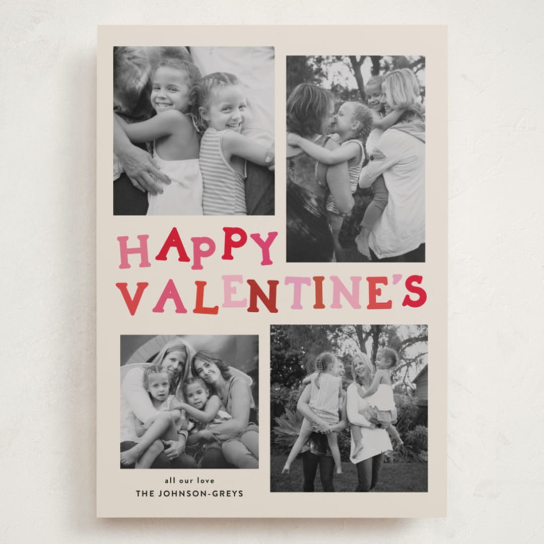 "Color Coded Spirit" - Valentine's Day Cards in Peony by Inkblot Design - Front