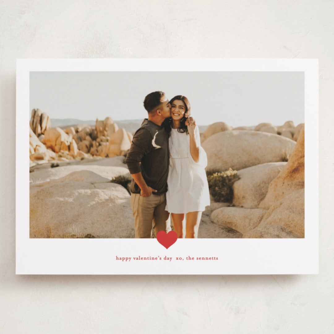 "Minimal heart" - Valentine's Day Cards in Strawberry by Stacey Meacham - Front