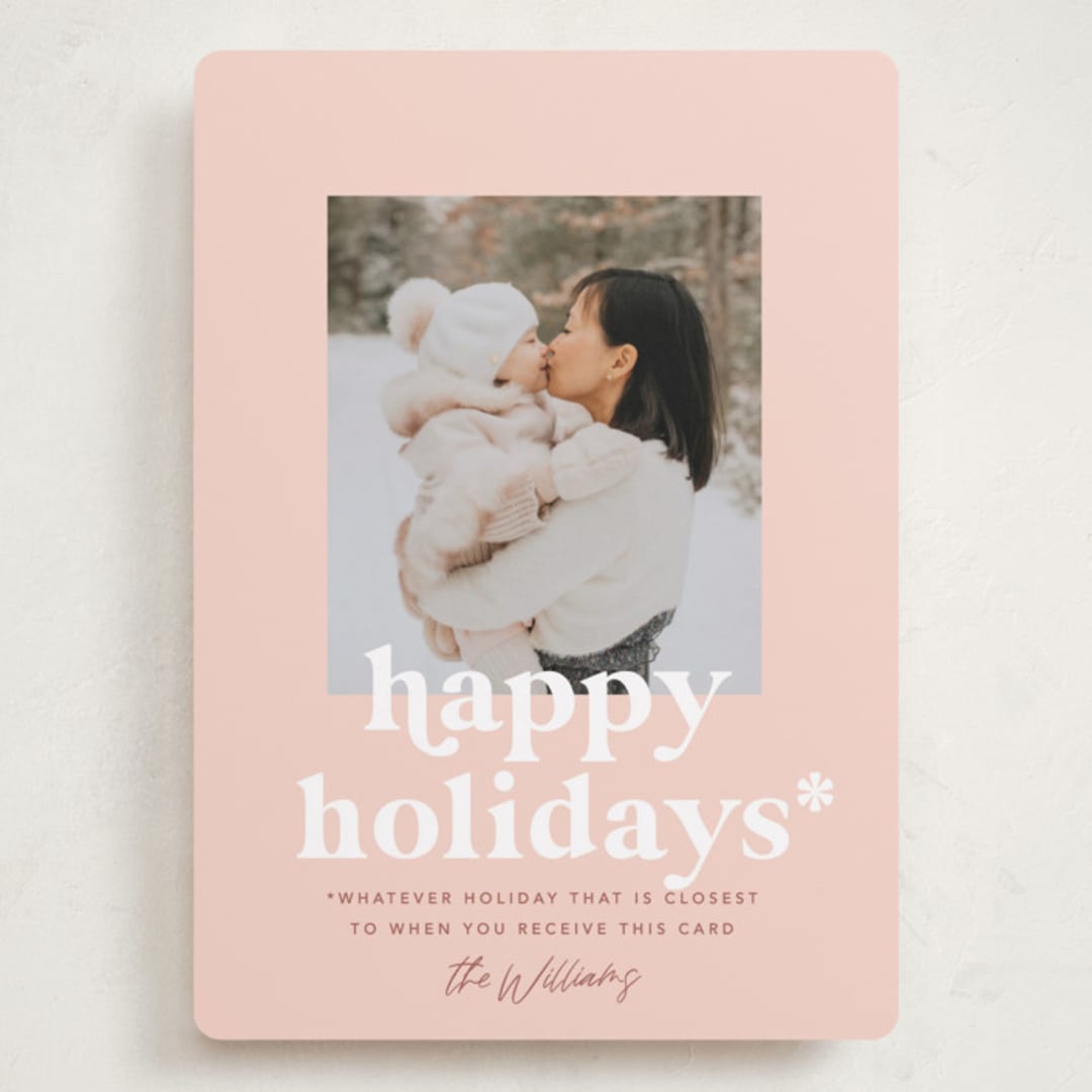 "Happy Holidays*" - Valentine's Day Cards in Candy heart by Robert and Stella - Front