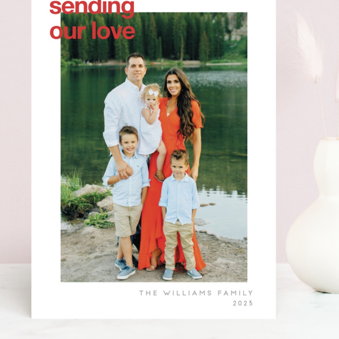 "Minimal Mod" - Valentine's Day Cards in Berry by JoAnn Jinks - Front