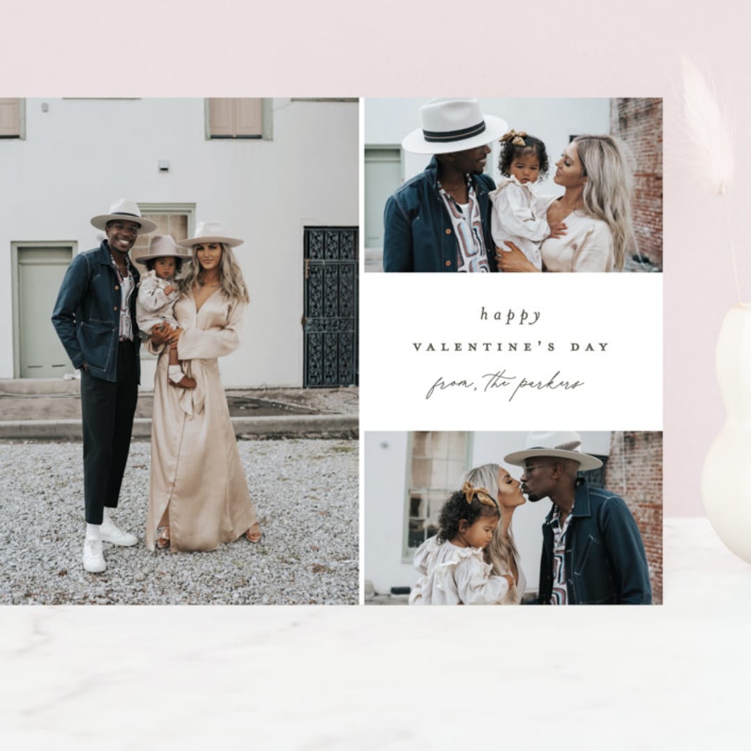 "Minimally" - Valentine's Day Cards in Stone by Brianne Larsen - Front