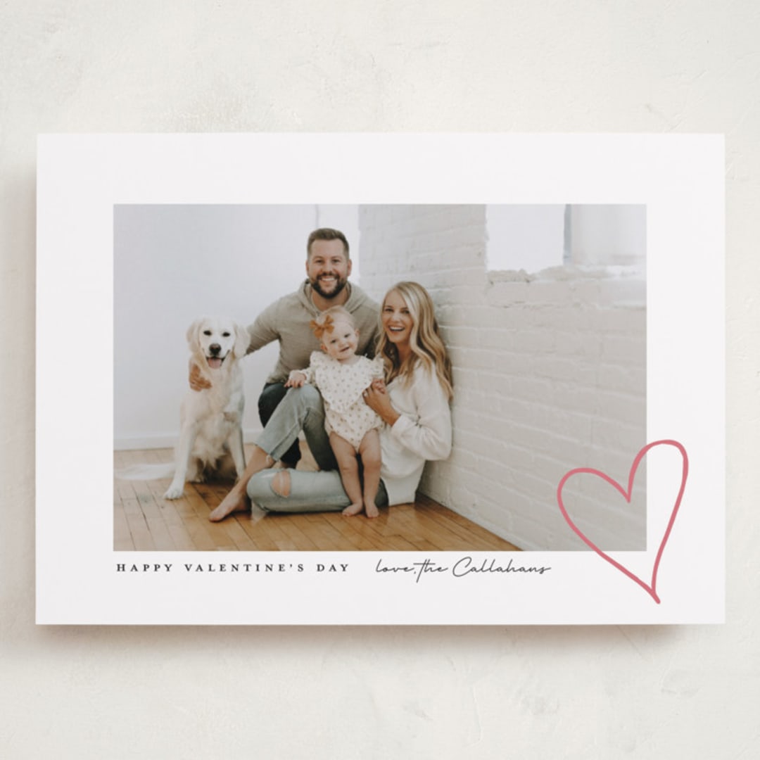 "Corner Heart" - Valentine's Day Cards in Opal by Emily Betts - Front