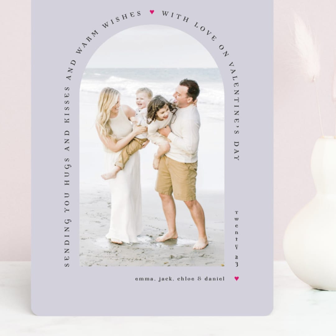 "Lovely Arch" - Valentine's Day Cards in Lavender by Mary Kay Garttmeier - Front