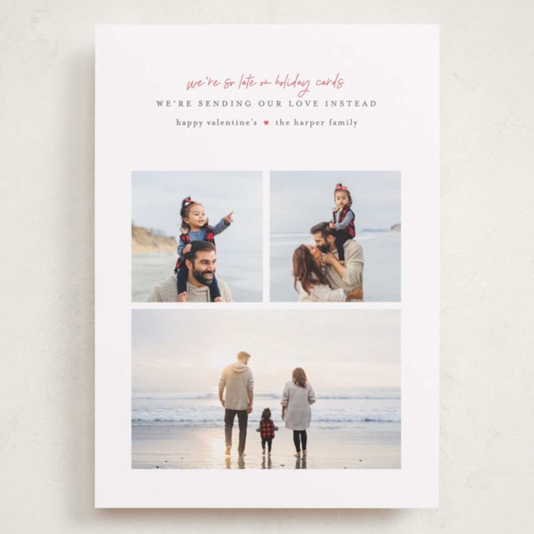 "So Late on Holiday" - Valentine's Day Cards in Coral by Mansi Verma - Front