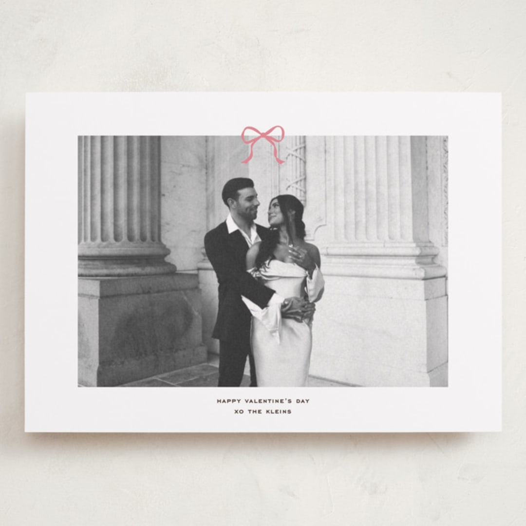 "sealed with a bow" - Valentine's Day Cards in Petal by Annie Shapiro - Front