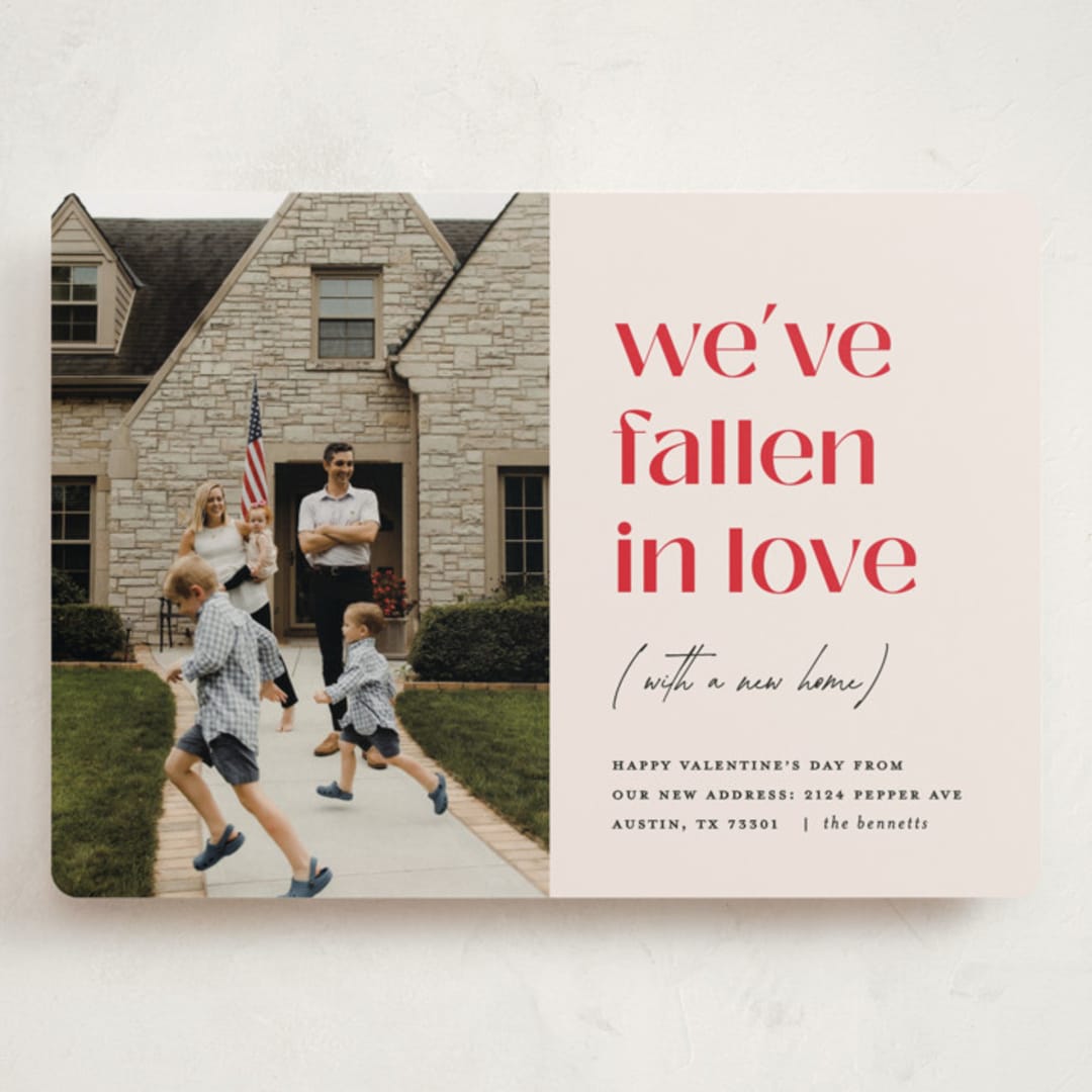 "Valentine Move" - Valentine's Day Cards in Cream by Erica Krystek - Front