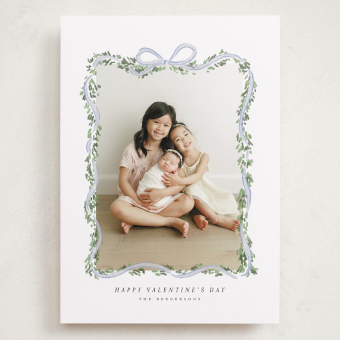 "Ribbonly Frame" - Valentine's Day Cards in Juniper by Itsy Belle Studio - Front