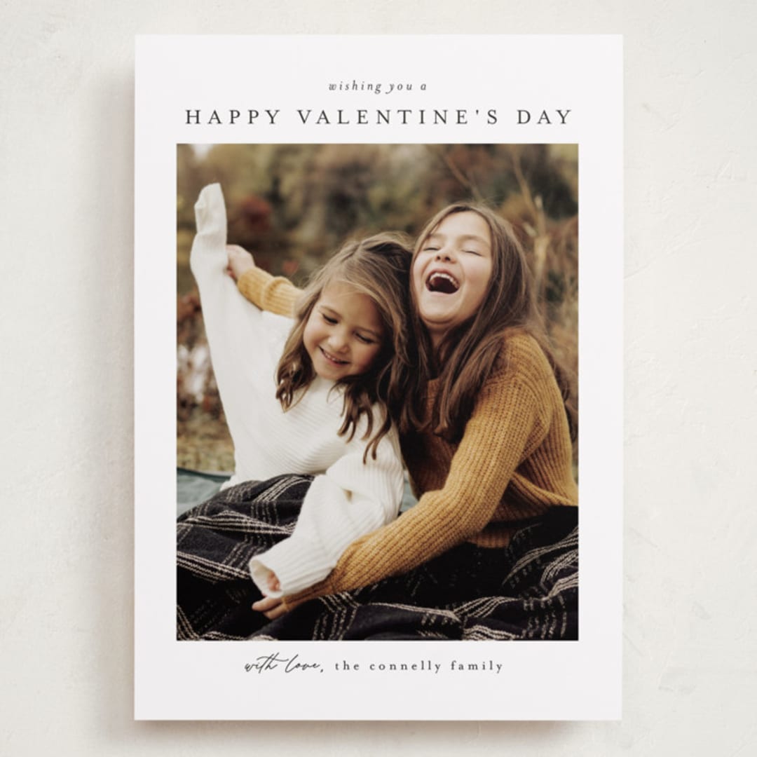 "Frame of Happiness" - Valentine's Day Cards in Snow by Chris Griffith - Front