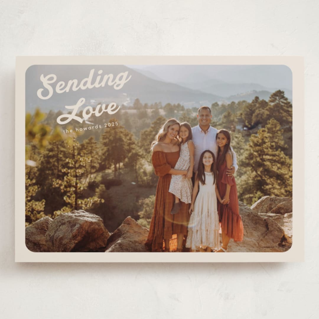 "Vintage Postcard" - Valentine's Day Cards in Buttercream by Morgan Kendall - Front