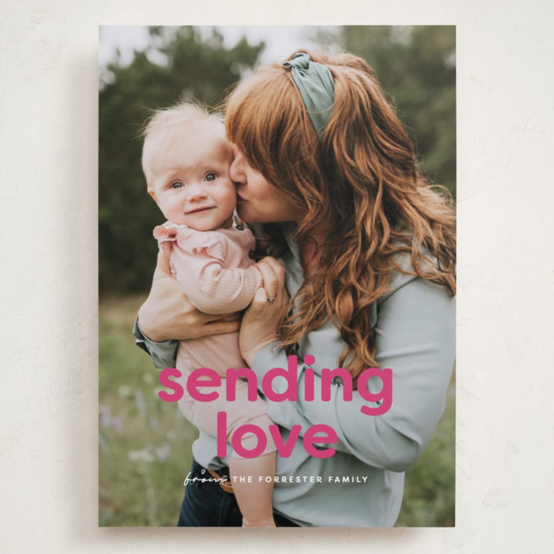 "Simply the cutest" - Valentine's Day Cards in Magenta by Lea Delaveris - Front