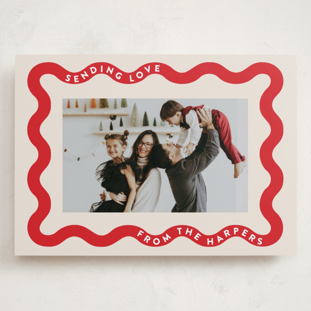 "ricrac" - Valentine's Day Cards in Cardinal by Lori Wemple - Front