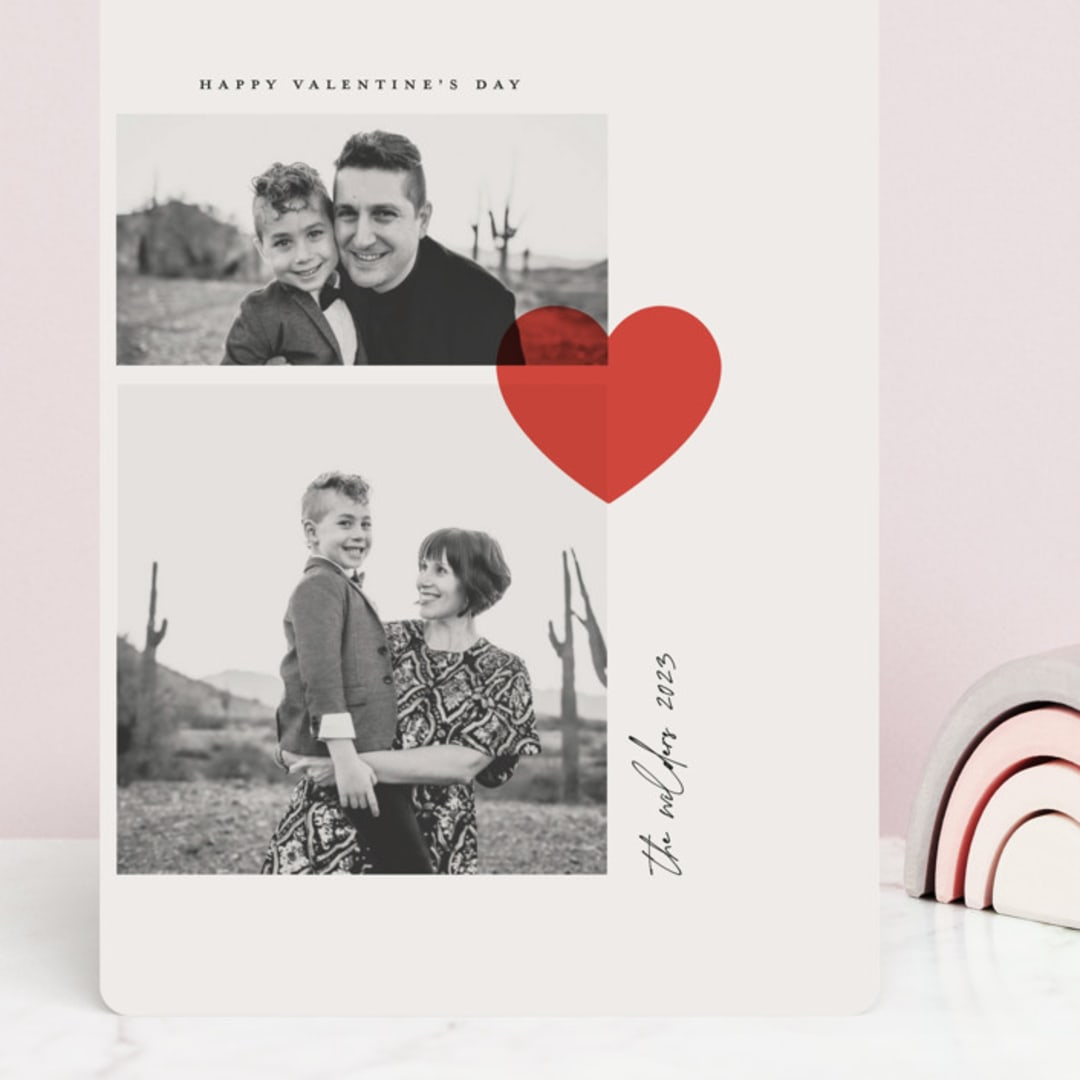 "Big Heart" - Valentine's Day Cards in Cream by Morgan Kendall - Front