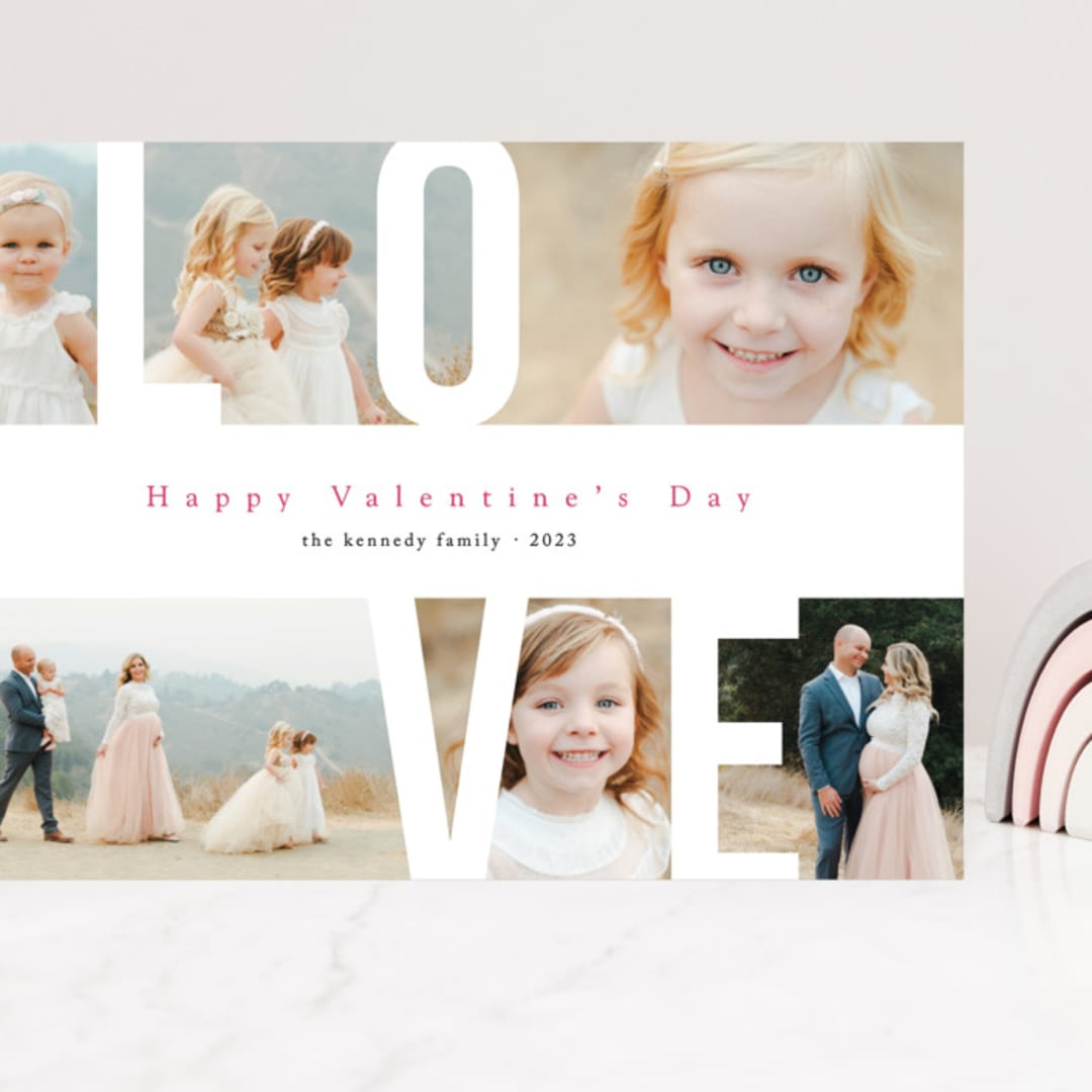 "Peace Love & Laughter" - Valentine's Day Cards in Cupcake by Playground Prints - Front