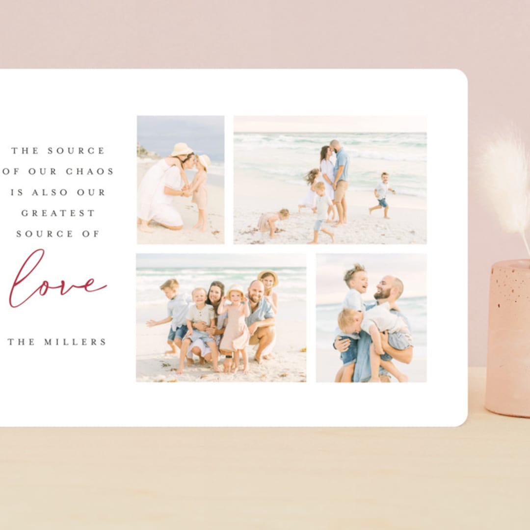 "Love in the Chaos" - Valentine's Day Cards in Berry by Randi Cirelli - Front