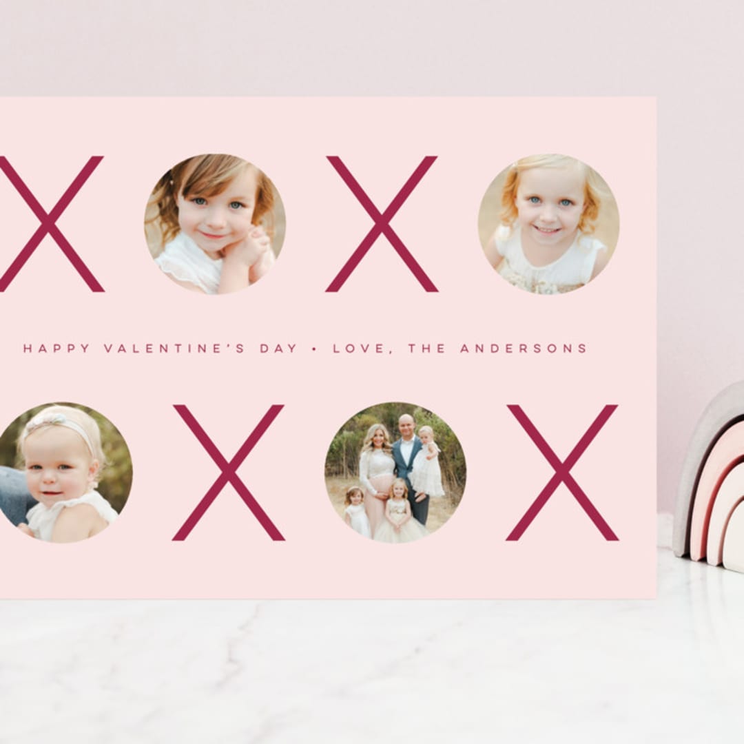 "Sending our XOXO" - Valentine's Day Cards in Merlot by MC Designs - Front