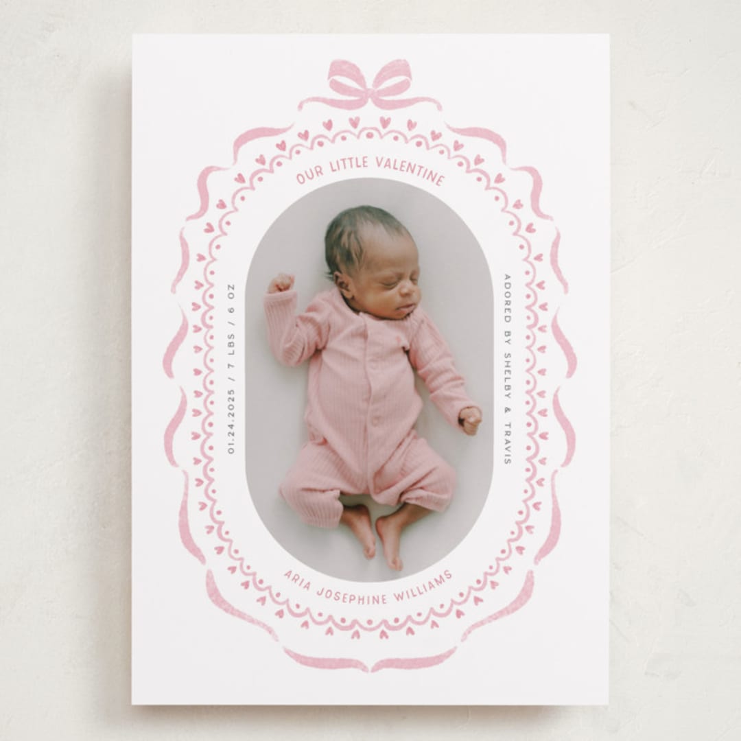 "delicate ribbon" - Valentine's Day Cards in Ballet Slipper by Paula Pecevich - Front