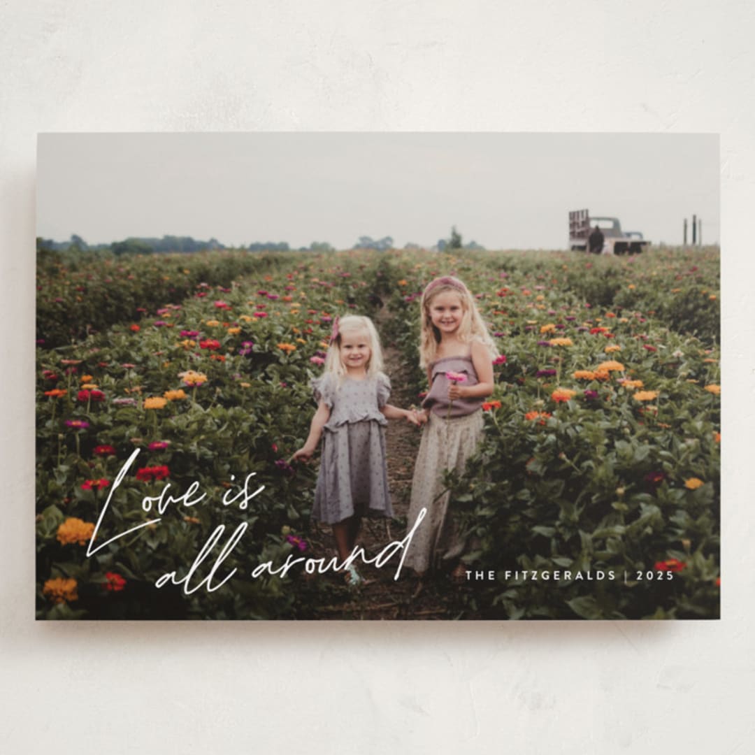 "Love is all Around script" - Valentine's Day Cards in Cloud by Jackie Crawford - Front