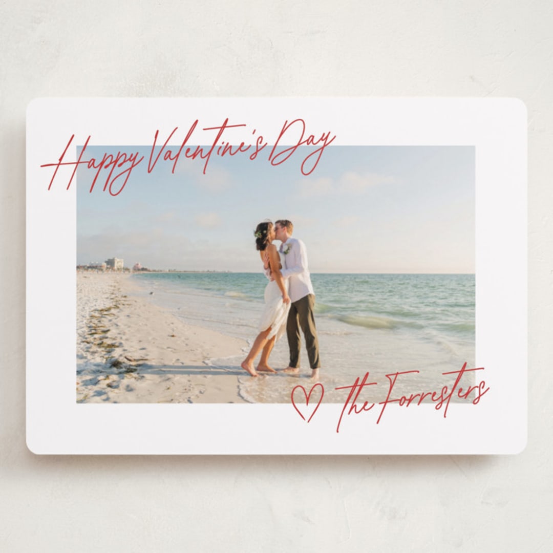"Postal" - Valentine's Day Cards in Cherry by Ekko Studio - Front
