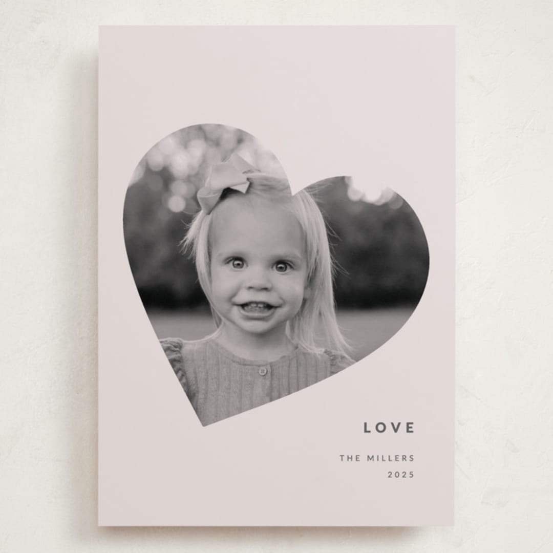 "minimal" - Valentine's Day Cards in Rose by Sumak Studio - Front