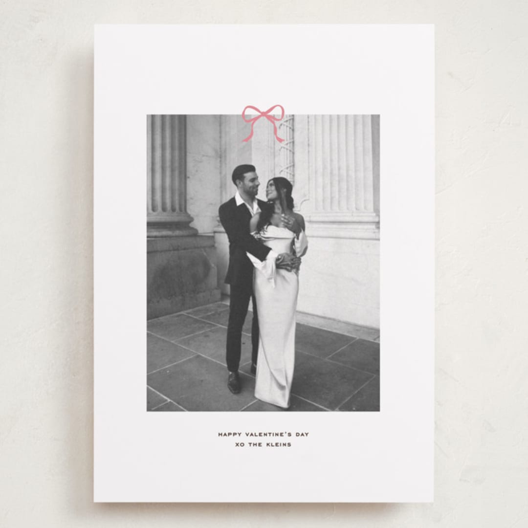 "sealed with a bow" - Valentine's Day Cards in Petal by Annie Shapiro - Front