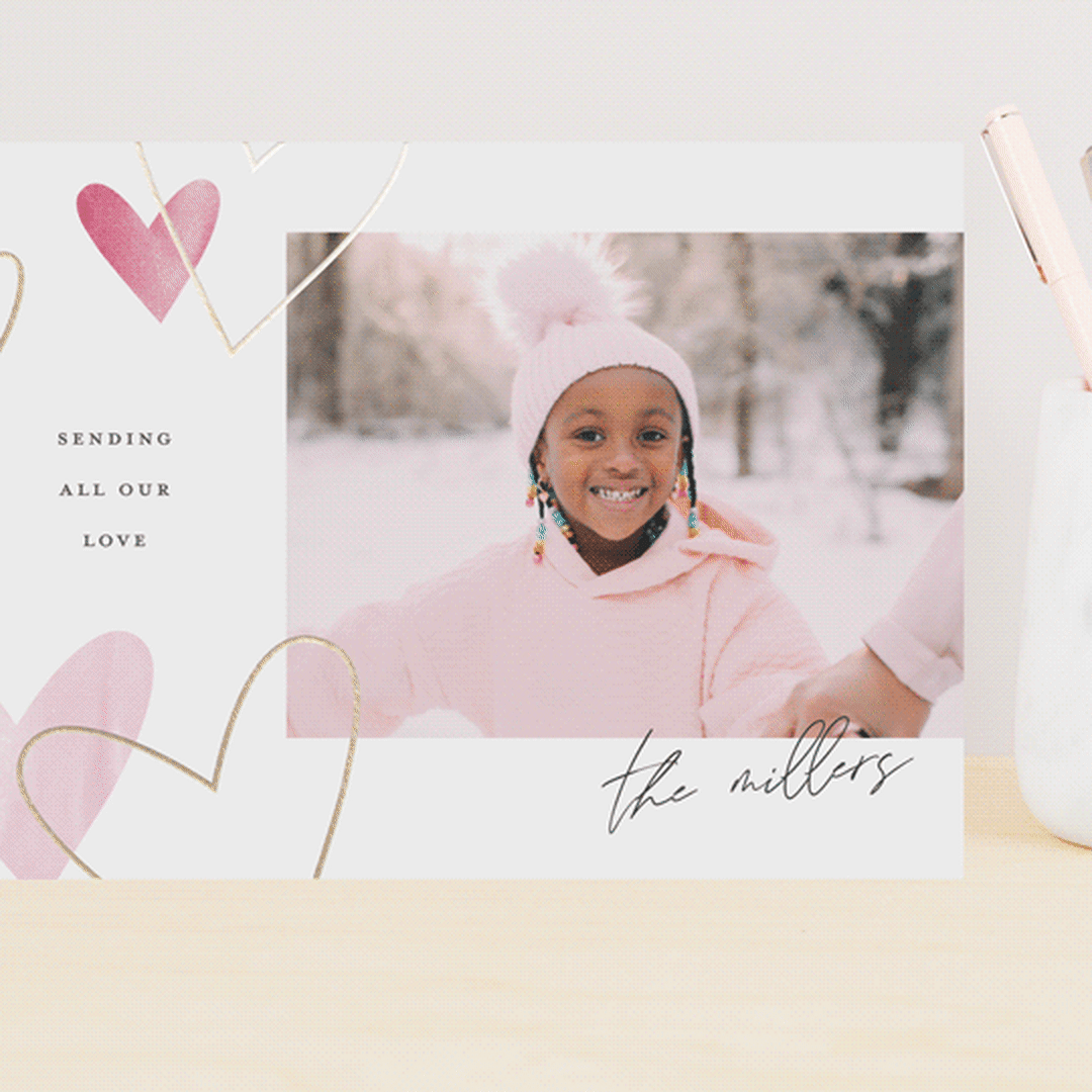 "Sending the love" - Valentine's Day Cards in Rose by Pixel and Hank - Front