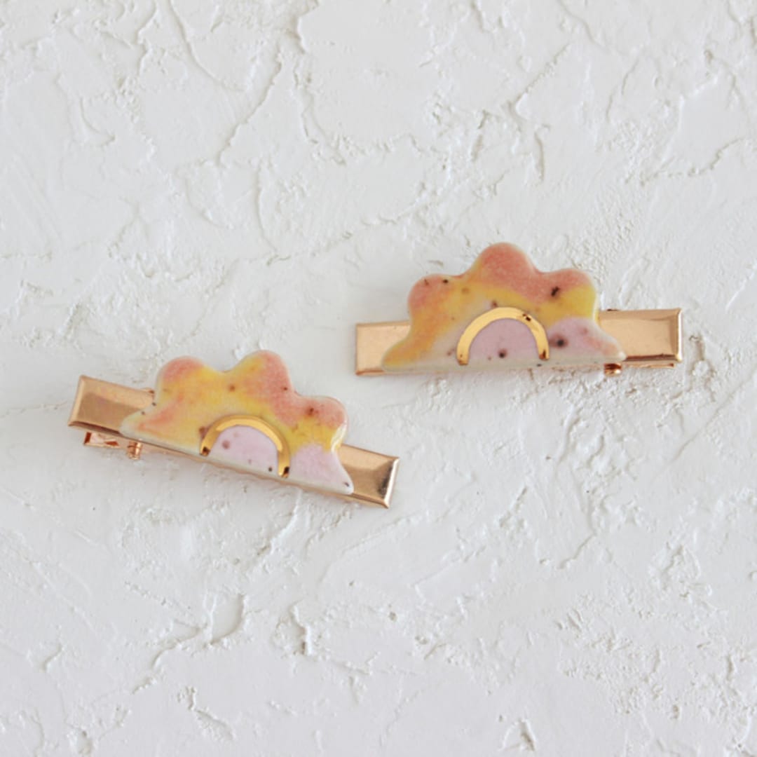 Abstract Half Flower Hair Clip Set