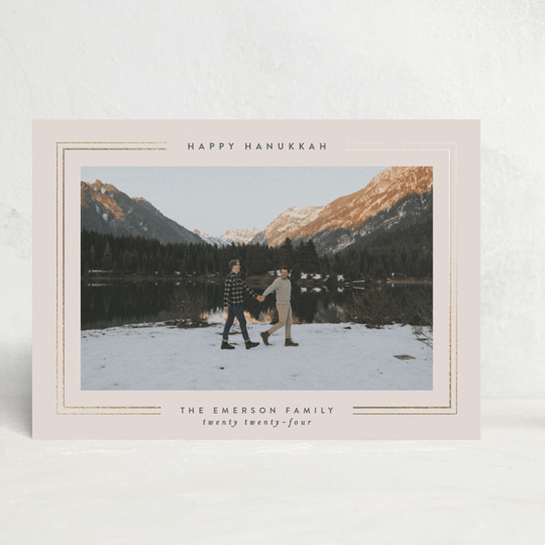 "Christmas Classic" - Hanukkah Cards in Cashmere by Design Lotus - Front