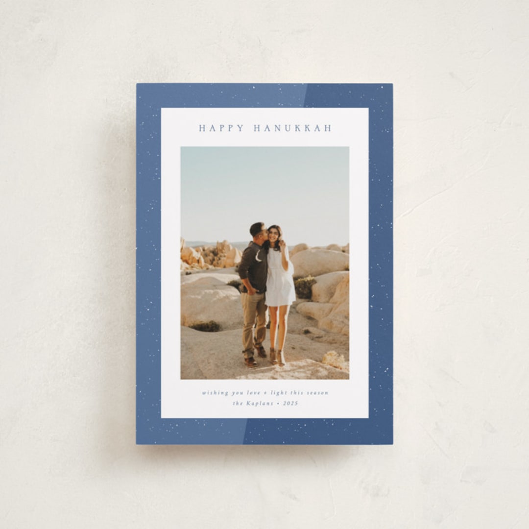 "Textured" - Hanukkah Cards in Celestial by Emily Sabol Goss - Front