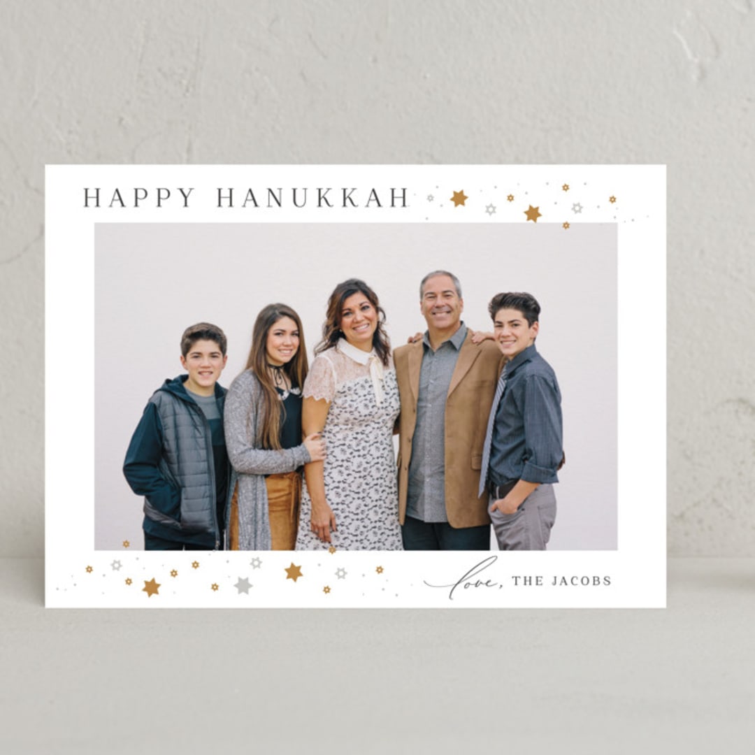 "Sparkling" - Hanukkah Cards in Candlelight by Laura Bercovich - Front