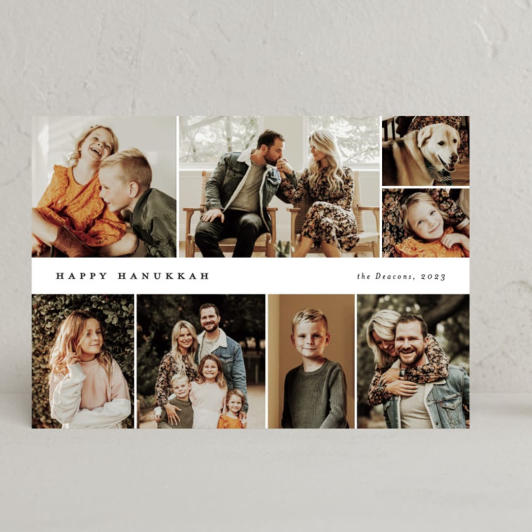 "Many memories" - Hanukkah Cards in Cotton by Stacey Meacham - Front