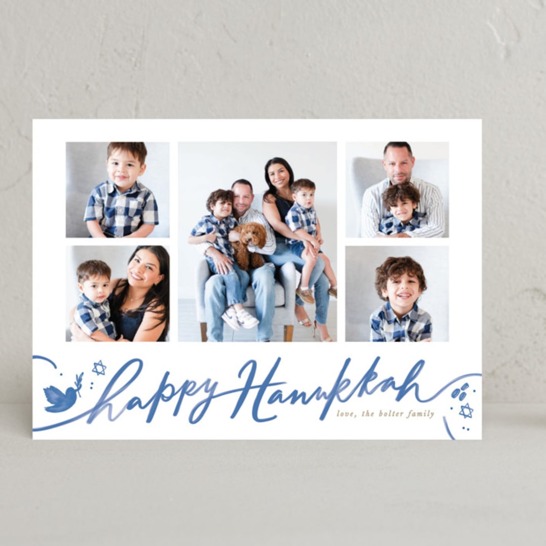 "Playful Hanukkah" - Hanukkah Cards in Winterfrost by Creo Study - Front