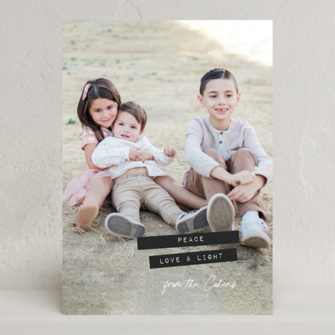 "Throwback" - Hanukkah Cards in Raven by Sara Hicks Malone - Front